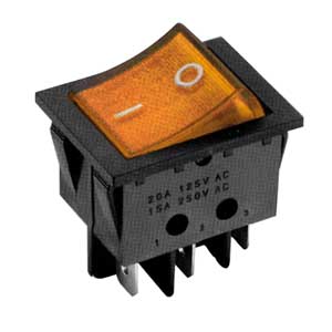 Interruttore A Bilanciere 16A-250V Bipolare Arancione INT/2279-C
