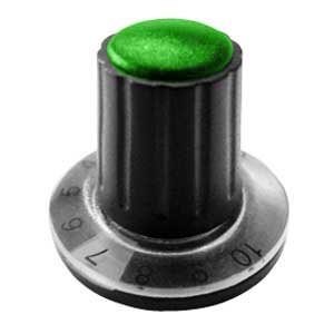 Manopola A Mandrino 26x21 Ø6 Verde MA/1131V
