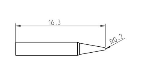 RT Pico Punta saldante, punta conica Ø 0,4 mm, MIL-SPEC T0050101699 Weller