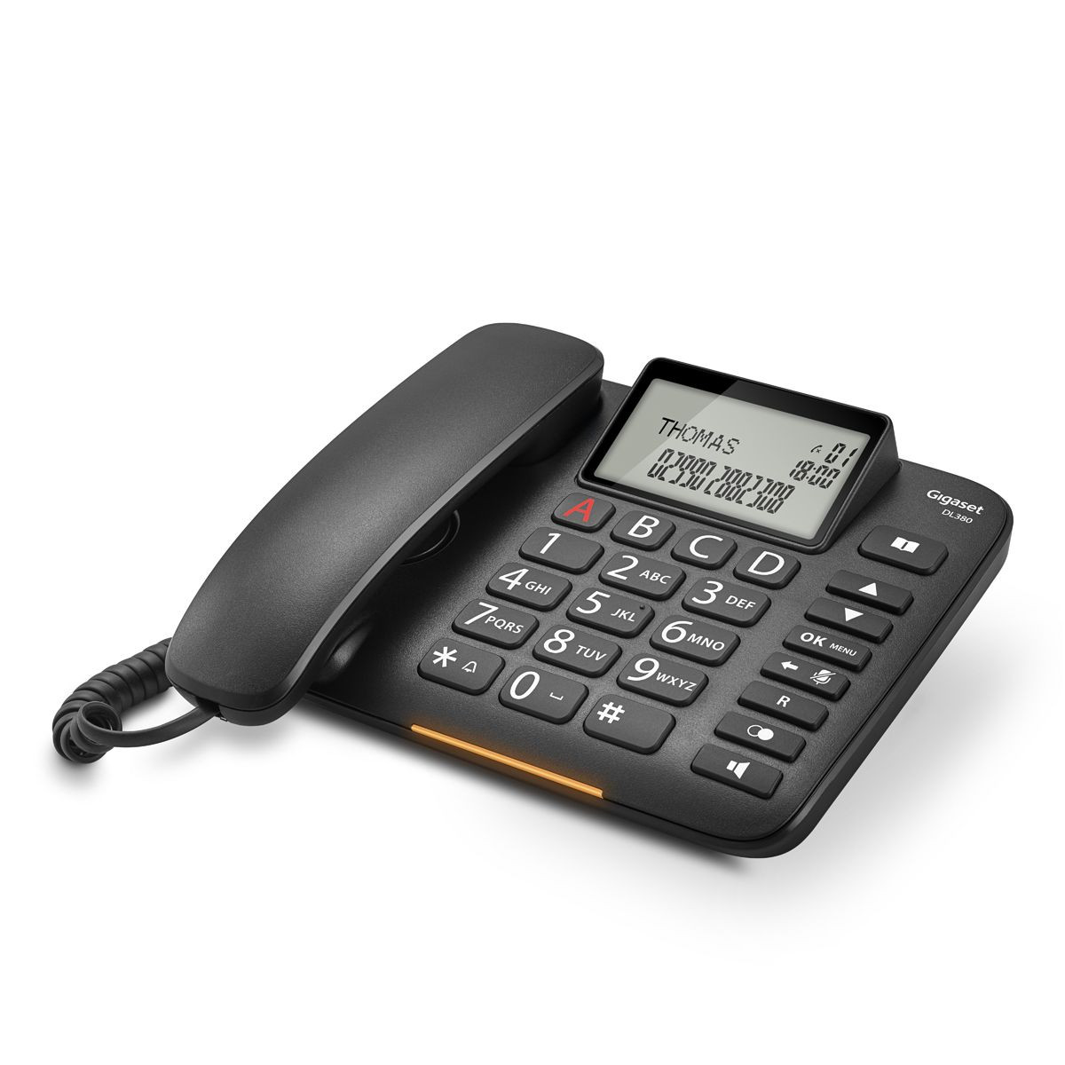 Telefono a filo da tavolo Gigaset DL380 nero