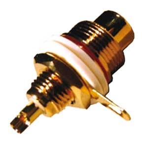 Presa Da Pannello Dorato Coassiale RCA A Vite Rossa PR/561R-I