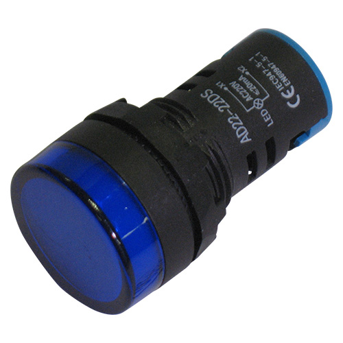 Segnalatore luminoso da pannello led 230v d.29mm blu XY-LIL-22-230B MKC