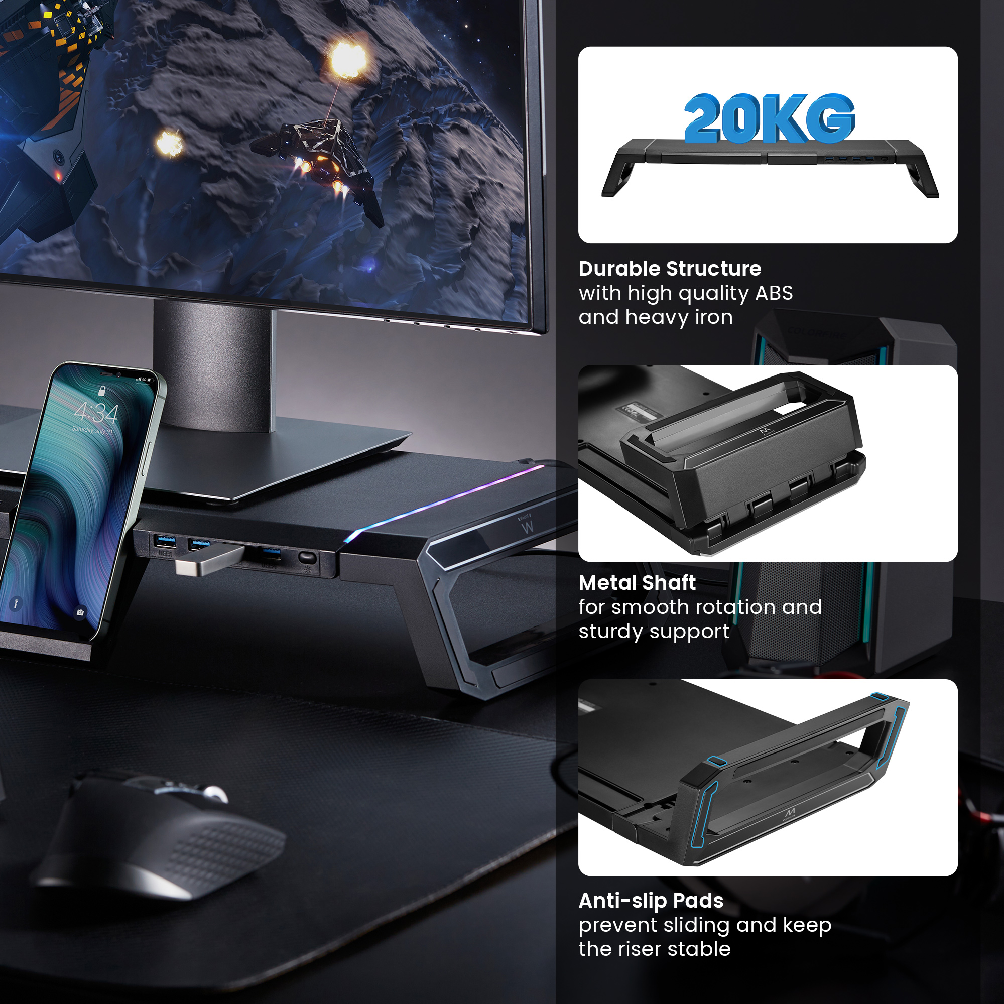 EW1268 - Supporto per monitor pieghevole RGB