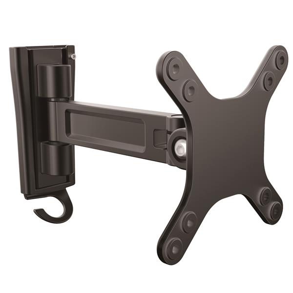Startech.com ARMWALLS Braccio da Parete per Monitor  - Snodo singolo - Supporta monitor da 13" a 34" - Supporto per monitor VESA - Nero (ARMWALLS)