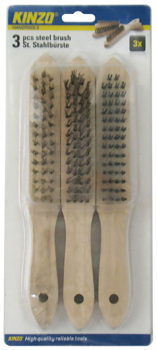 Set 3 pcs spazzole in ferro