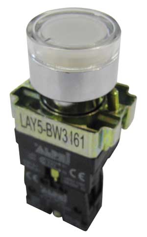 Pulsante Luminoso A Ghiera Led 24V Bianco No AP/INT/B316-I