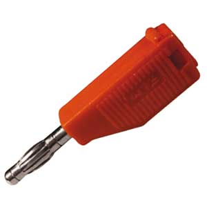 Spina Banana Professionale Ø4mm Rossa Serrafilo Rapido BA/455R-I