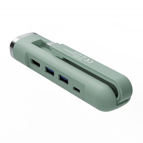 Hub USB-C USB 3.2 Gen 1 su dock multiporta 5 in 1, HDMI 4K, PD 100 W, USB-C, 2xUSB-A, Gigabit LAN EW1148