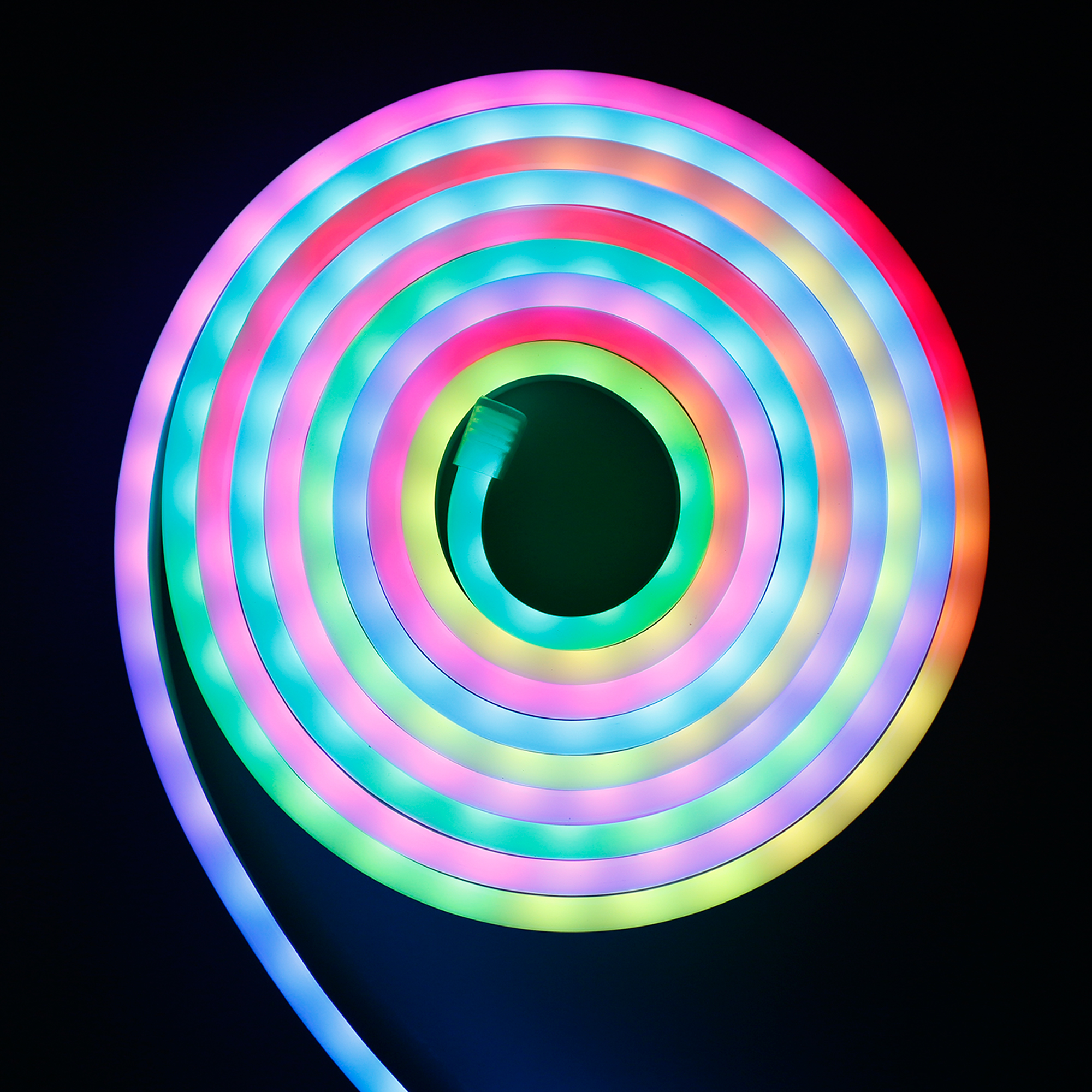 Neon strip LED 5mt 5050 RGBW 4,8W/m con telecomando e alimentatore