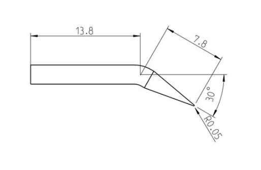 RT Pico Punta saldante, punta conica  Ø 0,1 mm, MIL-SPEC T0050101799 Weller