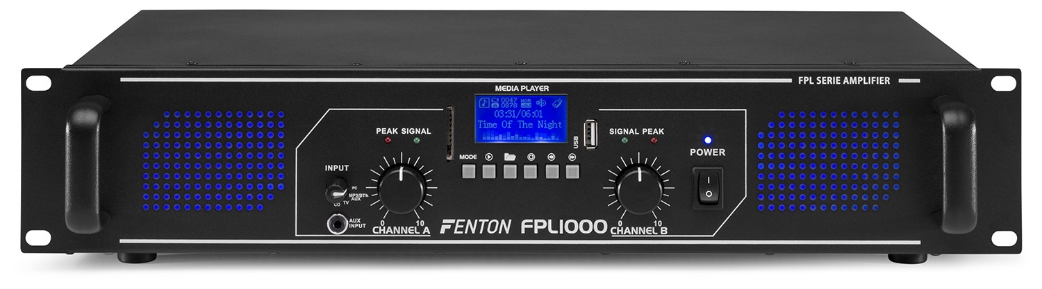 Amplificatore 2 canali da 1000W (2x500W) con bluetooth FPL