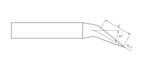 RT Ultra Punta saldante, conica  curva, Ø 0,4 mm, MIL-SPEC T0050105299 Weller