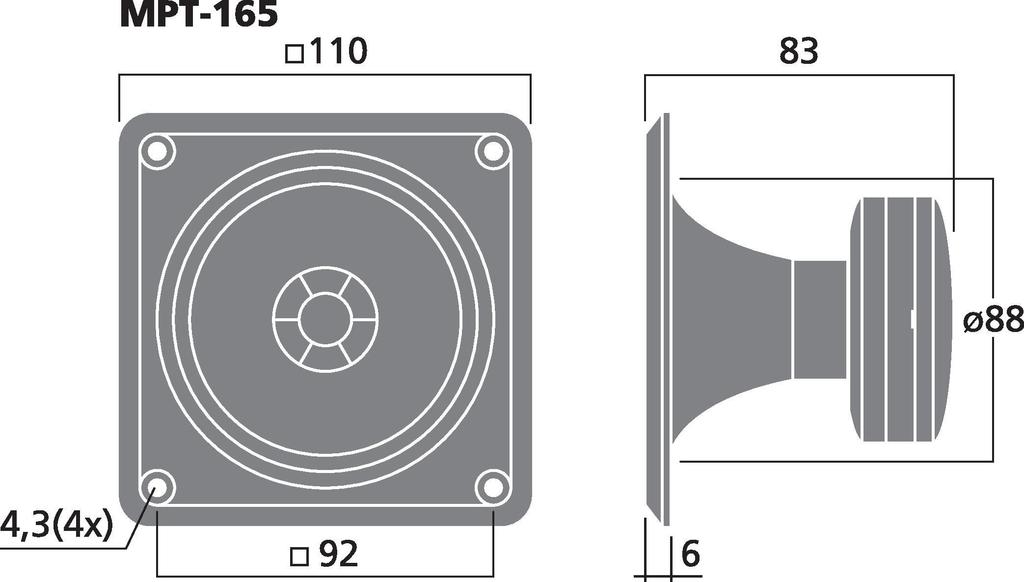 MPT-165 - tweeter piezo