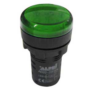 Segnalatore Luminoso 24V A Led Verde Con Gemma AP/SEGN/220G-C