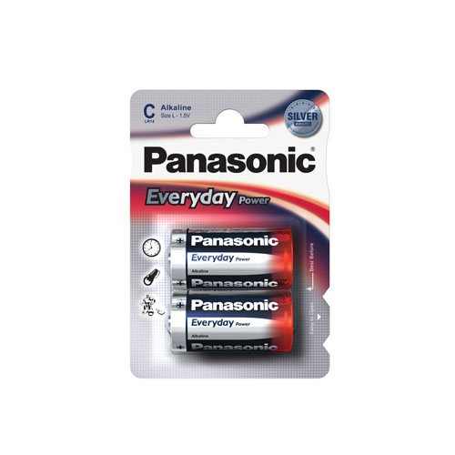 PANASONIC C everyday batteria alcalina C in blister da 2 pile
