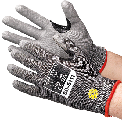 Guanti antitaglio livello E 50-5111 palmo in poliuretano, taglia 8/M