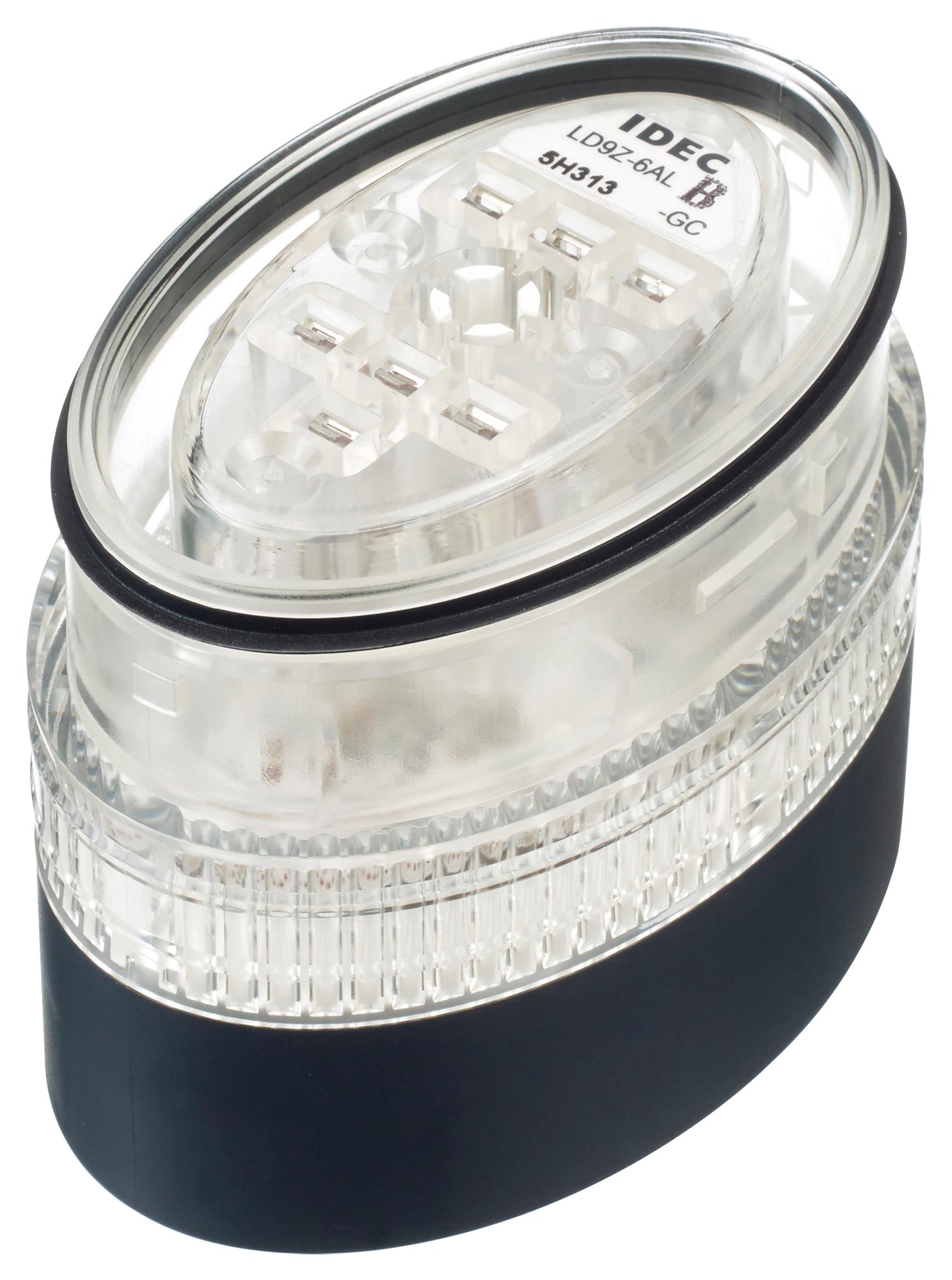 Unita Led Verde Torretta Nera Segnalazione Lente Trasparente Ld9Z-6Alb-Gc Idec