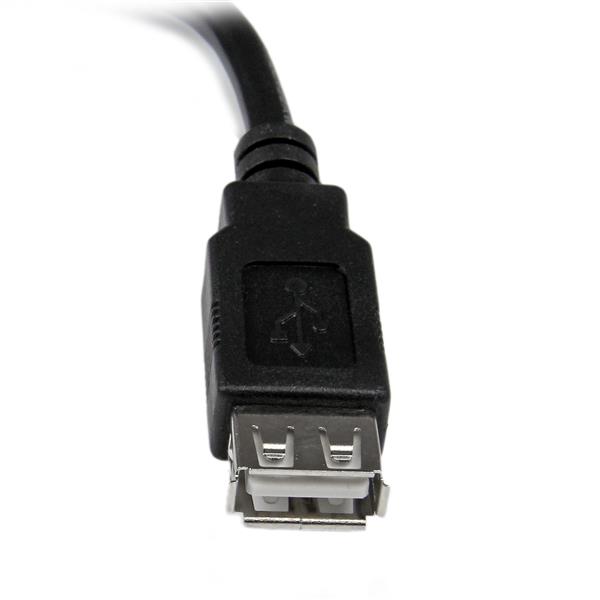 Startech.com USBEXTAA6IN Cavo adattatore USB 2.0 da A ad A da 15 cm - Cavo di estensione USB-A da USB (M) a USB (F) - USB 2.0 M/F - Nero (USBEXTAA6IN)