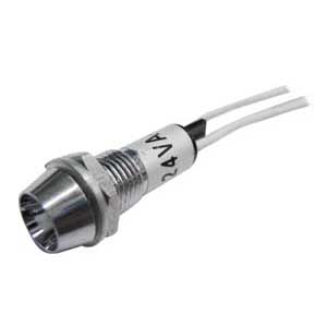 Portaled Metallico Cromato Ø 10 24V A Led AP/SEGN/80W-C