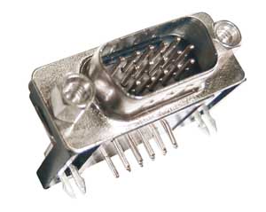 Connettore Maschio Sub-D Da Circuito Stampato 15 Poli Ad M/915/90AD-I