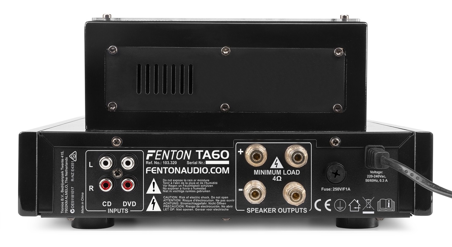 Amplificatore stereo ibrido valvolare con Bluetooth, USB/SD mp3, 2x 25W TA60