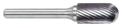 Cilindro brasato per sbavatura 9.6MM X 6.0mm punta tonda C61020-2