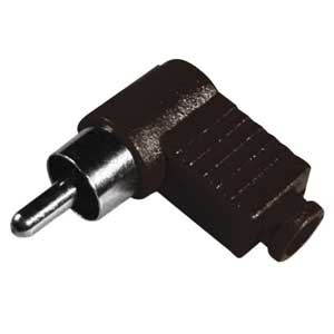 Spina Volante RCA Ad Angolo Nero RCA/416N-C