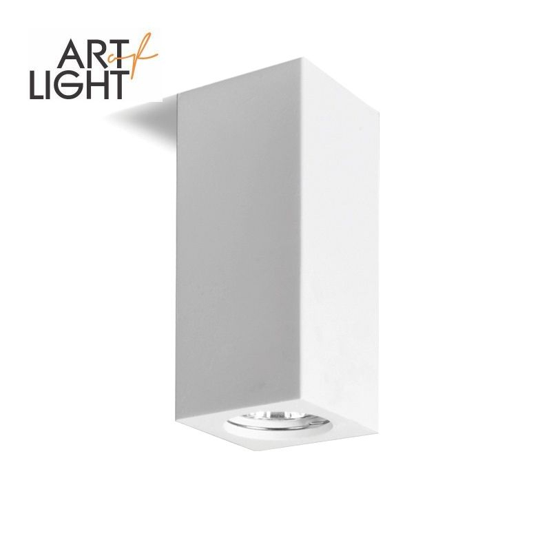 KOBI CELLO Porta faretto quadrato in gesso 70X170mm 1XGU10