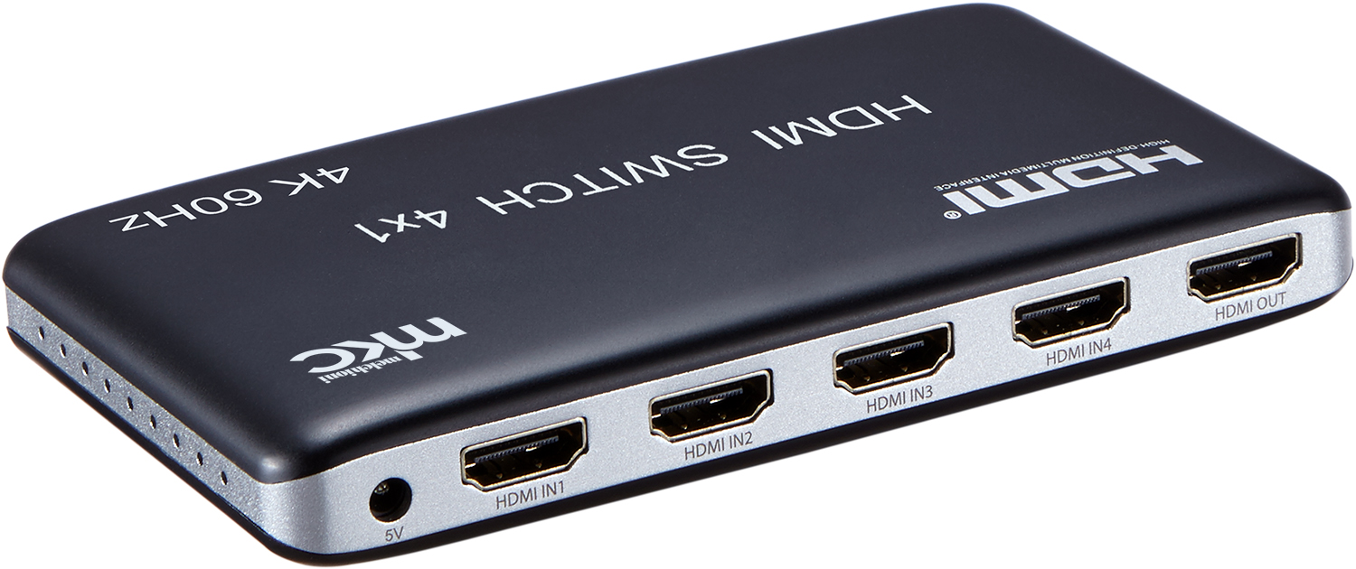 Selettore HDMI V2.0b UHD 4K/60Hz 4IN x 1OUT mod. MK-DSW4 2.0