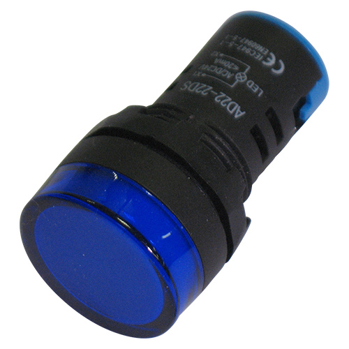 Segnalatore luminoso da pannello led 24v d.29mm blu XY-LIL-22-24B MKC