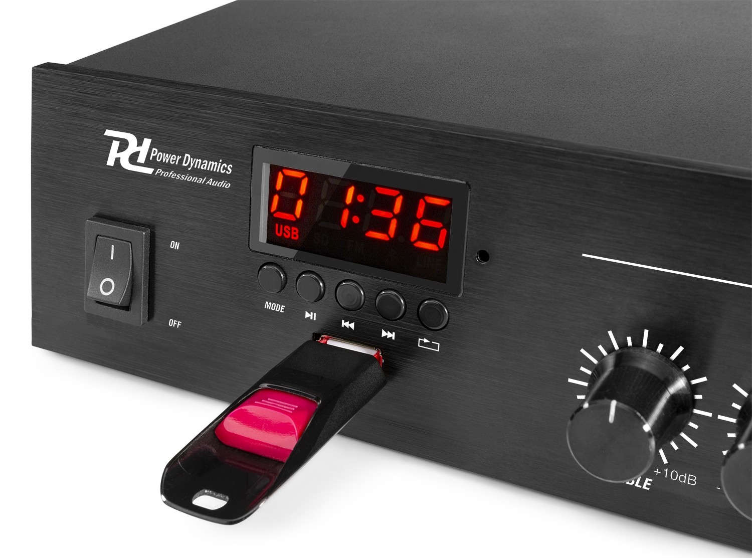 Amplificatore 25W 100V/4-16Ω con Bluetooth e USB PDM25