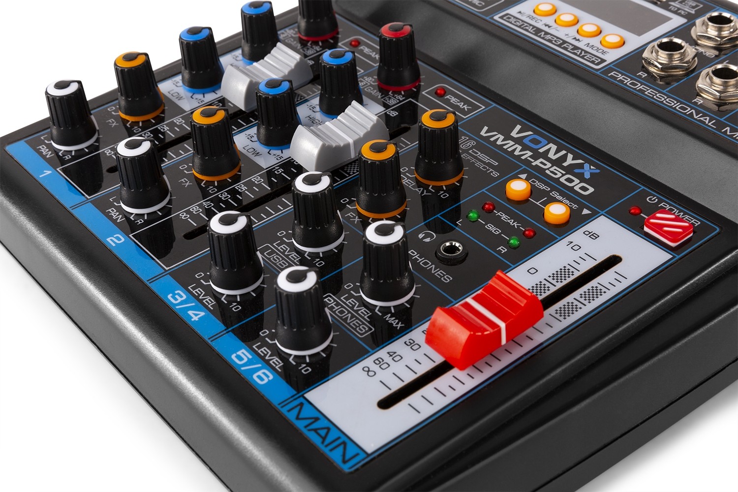 Mixer Audio a 4 canali con DSP / USB MP3 / Bluetooth, Mod. VMM-P500