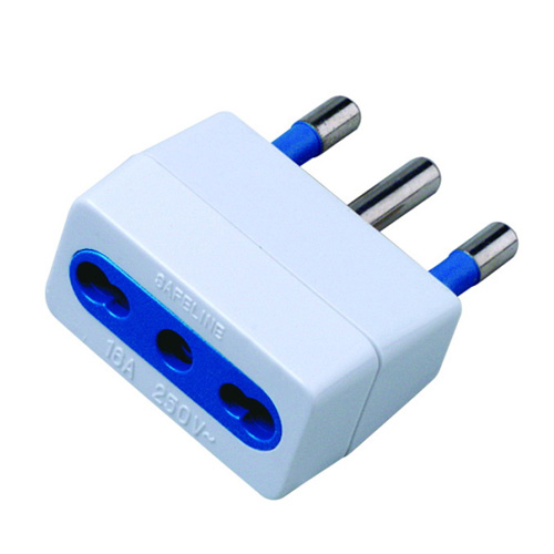 Adattatore 16a bipasso blister bianco MKC