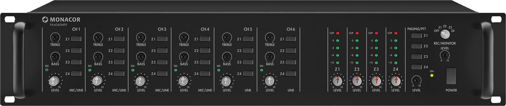 PA-6040MPX - Pre-Amplificatore a 4 Zone