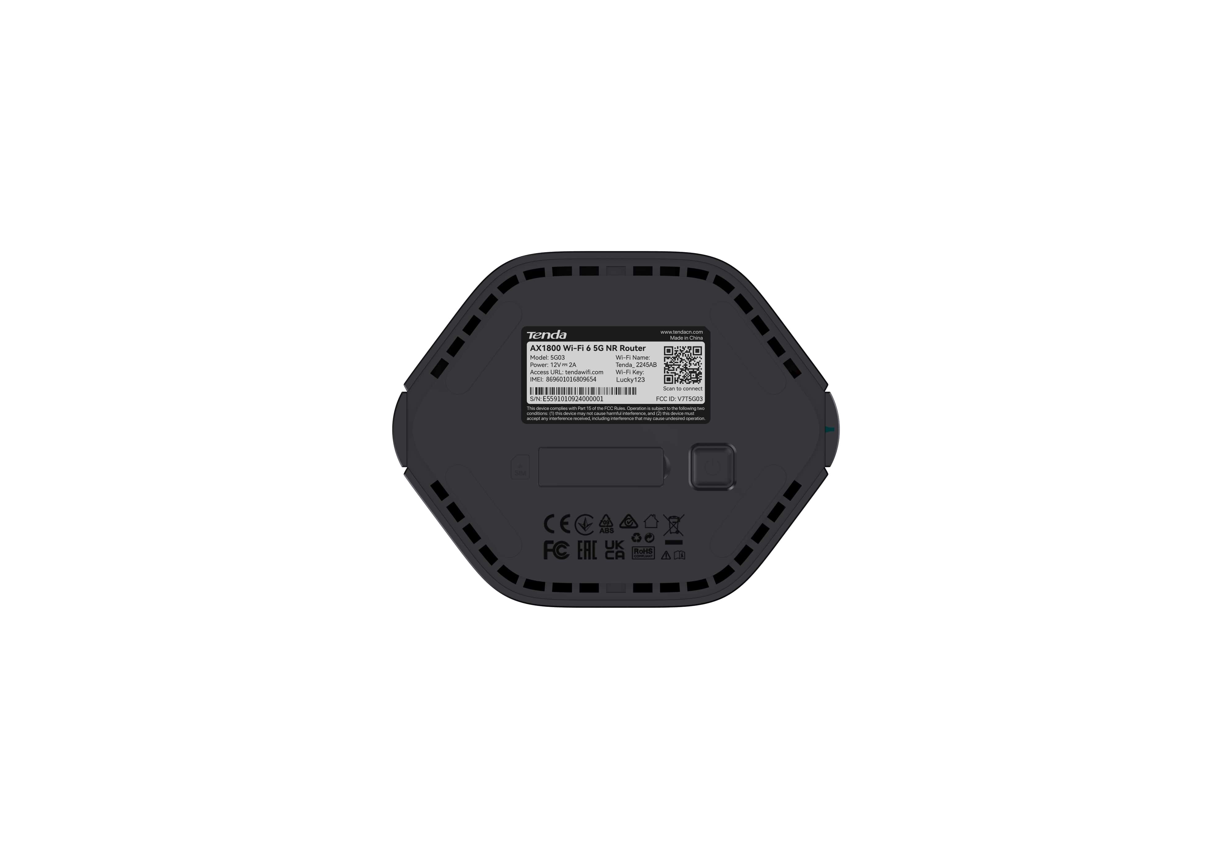 5G03 AX1800 Wi-Fi 6 5G NR Router