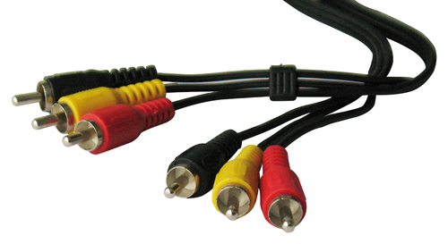 CAVETTO A/V 3RCA / 3RCA S/S 3 N PB MK1024G/3M P
