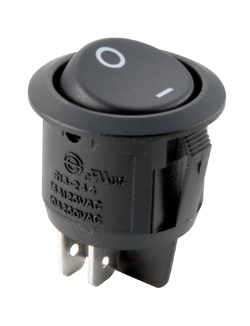 Interruttore bipolare nero On-Off KB24448A0BB