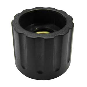 Corpo Manopola Nera A Mandrino 22x17 Ø6 MA/1163