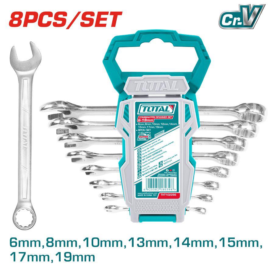 Set 8 Chiavi Combinate 6-19 (13) Industrial THT102286-I