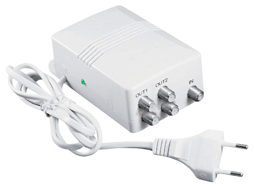 ZDA-7114 - Amplificatori da interno autoalimentato 1 IN - 4 OUT, guadagno VHF 24dB - UHF 30B
