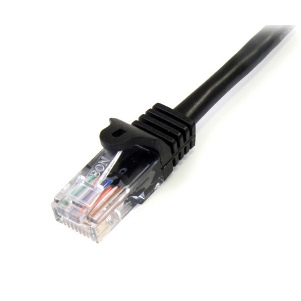 Startech.com 45PAT2MBK Cavo di rete CAT 5e - Cavo Patch Ethernet RJ45 UTP Nero da 2m  antigroviglio - Cavo RJ45 M/M Cat 5e