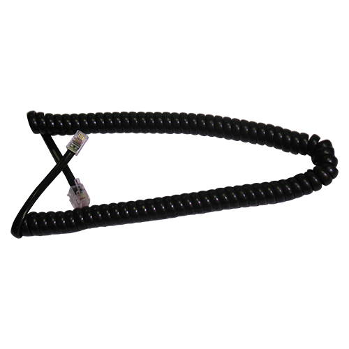 Cavetto telefonico estensibile nero 2,5mt plug-plug 4-4