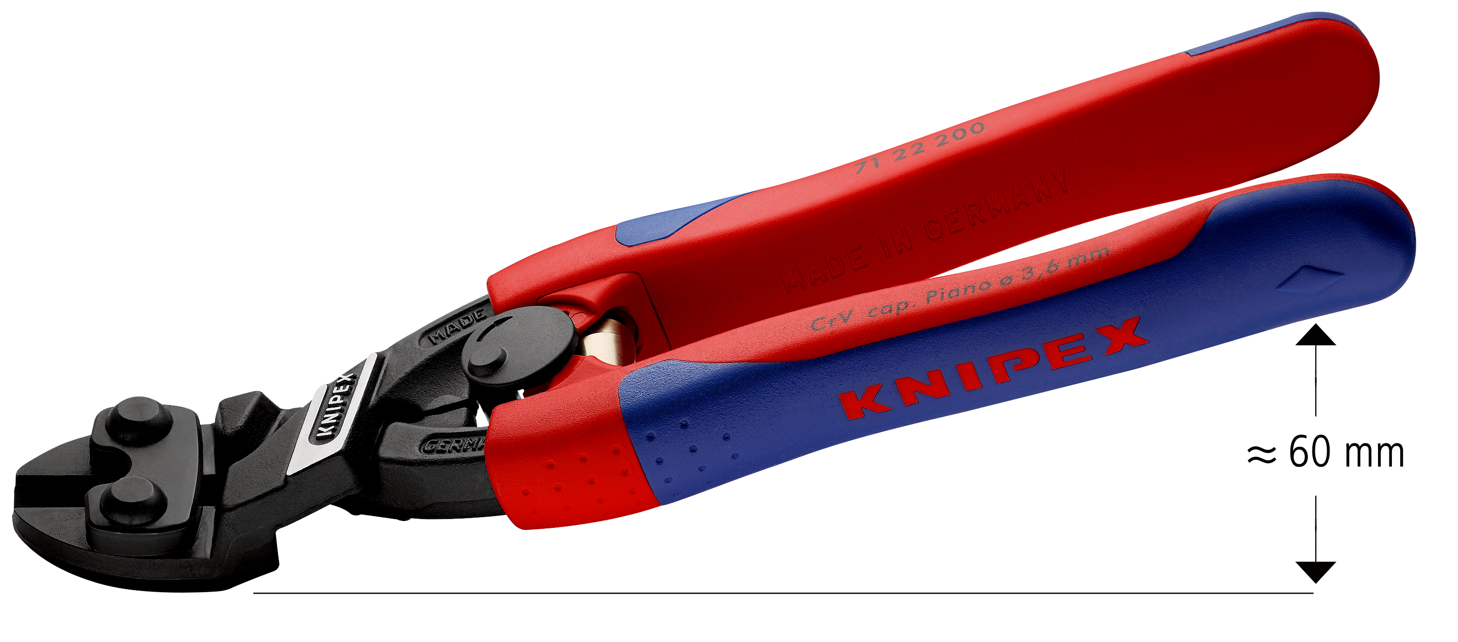 KNIPEX CoBolt®Tronch. a doppia leva 20° 71 22 200