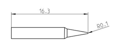 RT Pico Punta saldante, punta conica Ø 0,2 mm, MIL-SPEC T0050101599 Weller