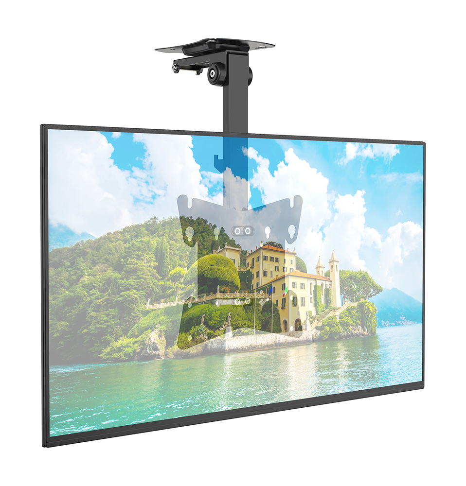 Supporto TV 17''-42''  da soffitto  con discesa regolabile  272-332mm nero, Mod. STV-IR-1742-S