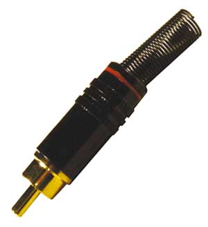Spina Coassiale RCA Schermata R.Con Guidacavo Rossa SP/564R-C