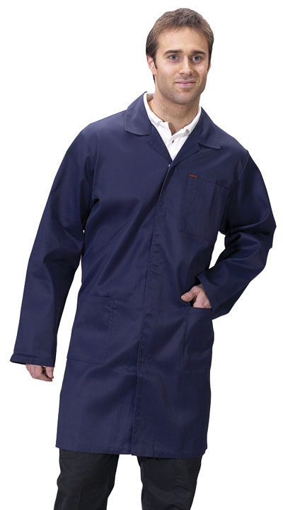 Camice da lavoro, blu navy, in poliestere/cotone, taglia 52