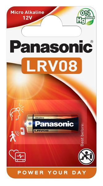 PANASONIC LRV08 batteria alcalina LRV08 in blister da 1 pila