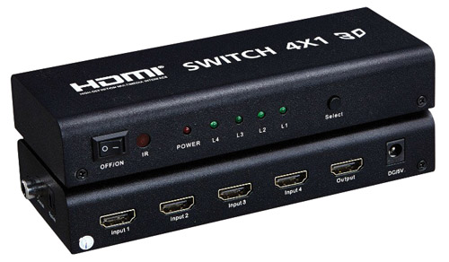 SELETTORE MKH-E-14 HDMI 4X1, 1080P C/ESTR. AUDIO MKH-E-14
