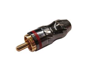 Spina Volante Coassiale RCA Schermata Rossa Id 6.5 SP/367R-C